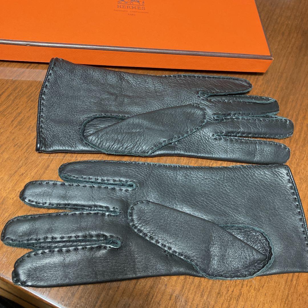 お値下げしました。エルメス美品　ラムレザーグローブ　7