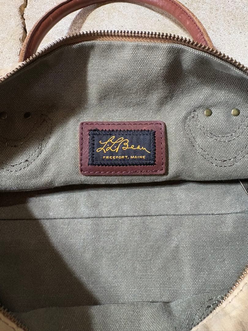 llbean レザーハンドル ボストンバッグ