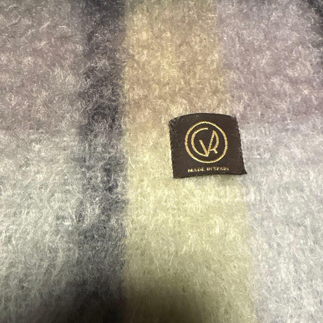 MANTAS EZCARAYマンタス エスカライ モヘヤチェックマフラーストール