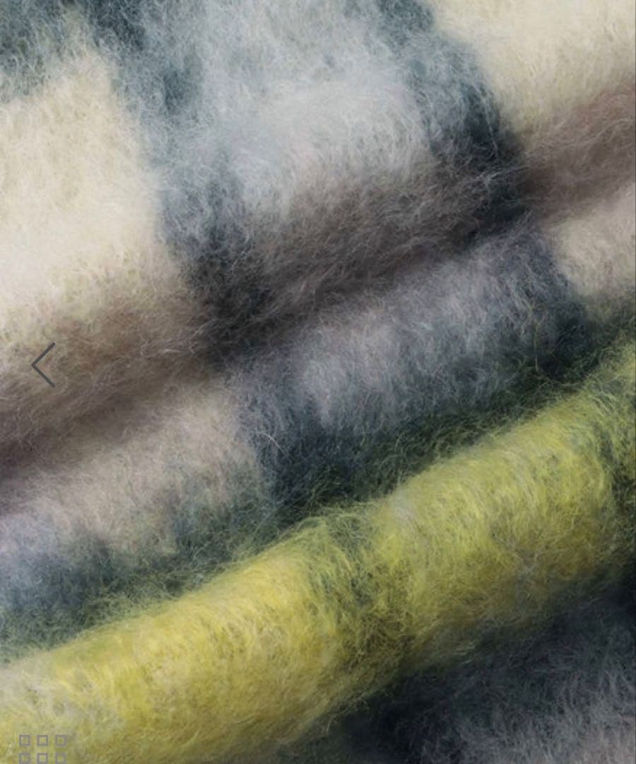 MANTAS EZCARAYマンタス エスカライ モヘヤチェックマフラーストール