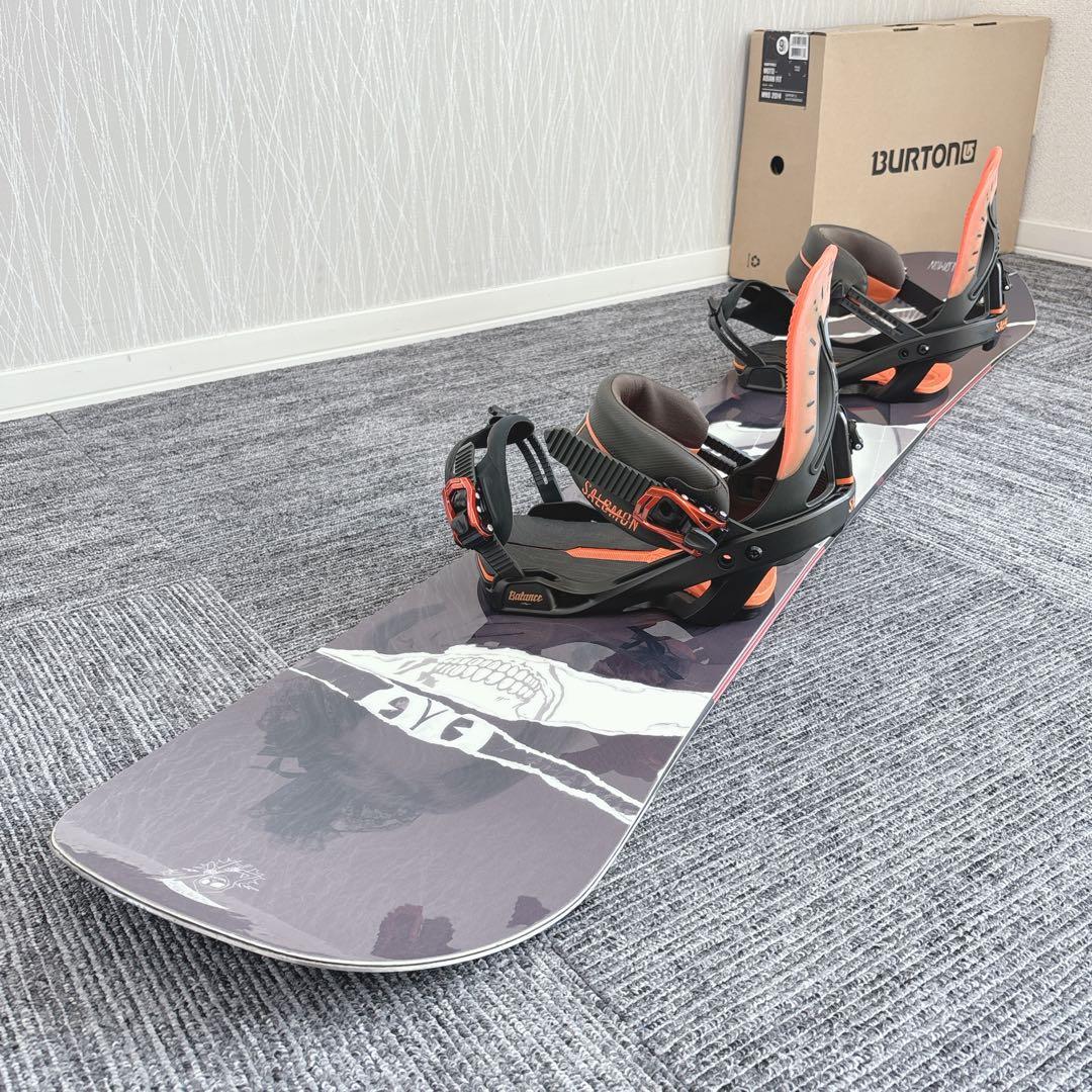 83美品❗️超豪華❗️サロモン メンズスノーボードセット★スノボ154cm+ビン付