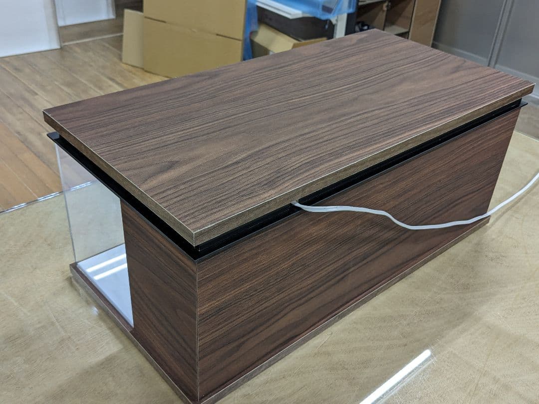 クー太郎様　アクリルショーケース　茶色木目仕様