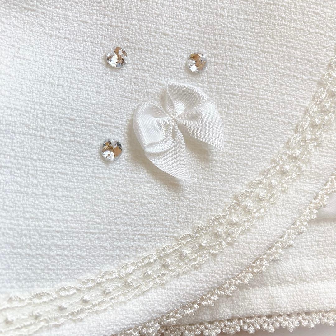 ラベンダー×ホワイト 120 セレモニー 入学 卒園 発表会 フォーマル