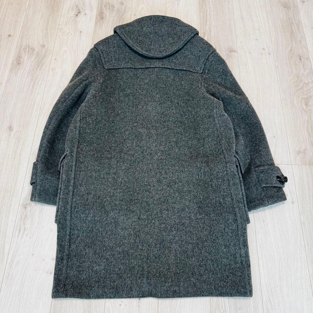 【XL相当】バーバリーロンドン　ダッフルコート　ノバチェック　グレー　英国製