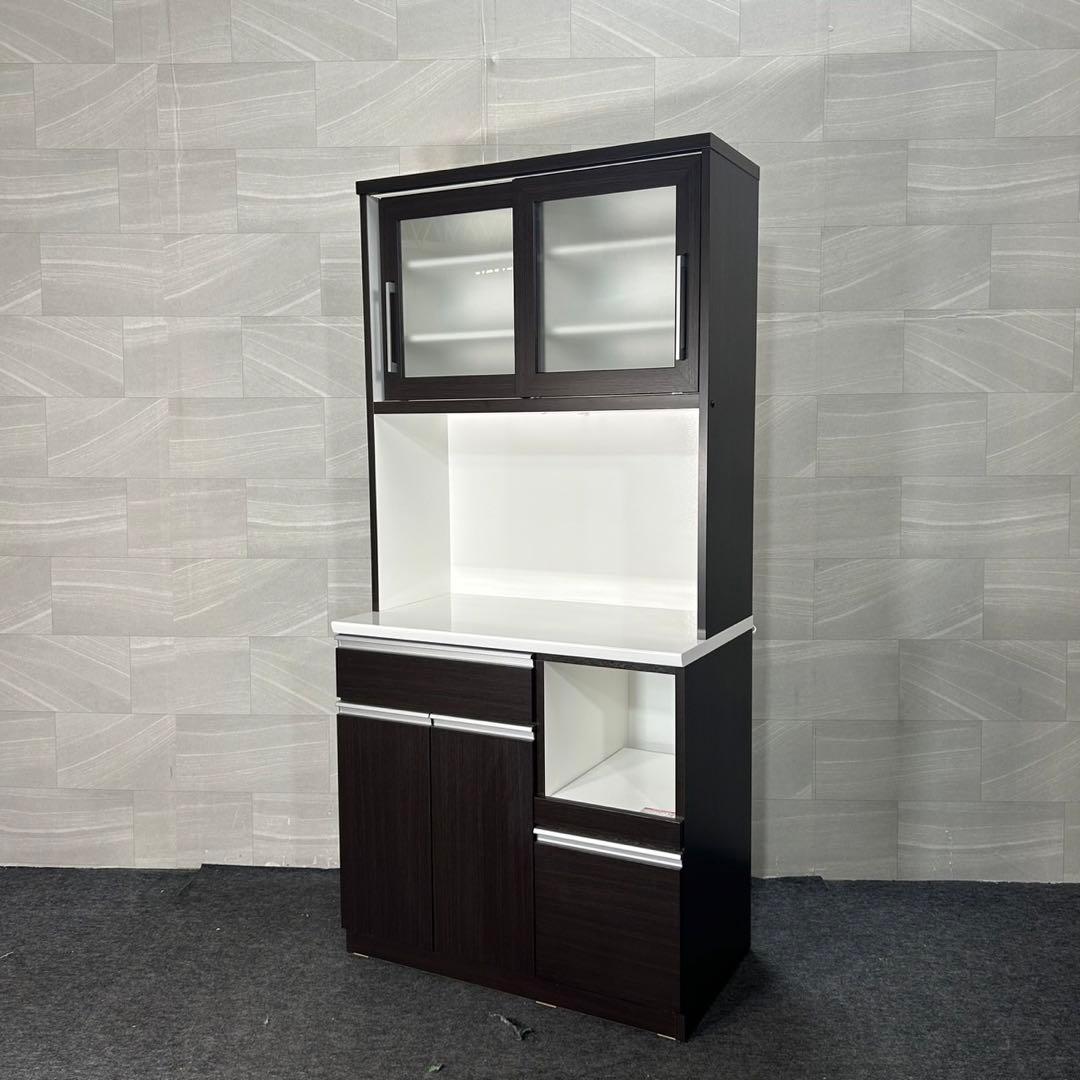 ニトリ 食器棚 レジューム 幅90cm シンプル キッチンボード d4006