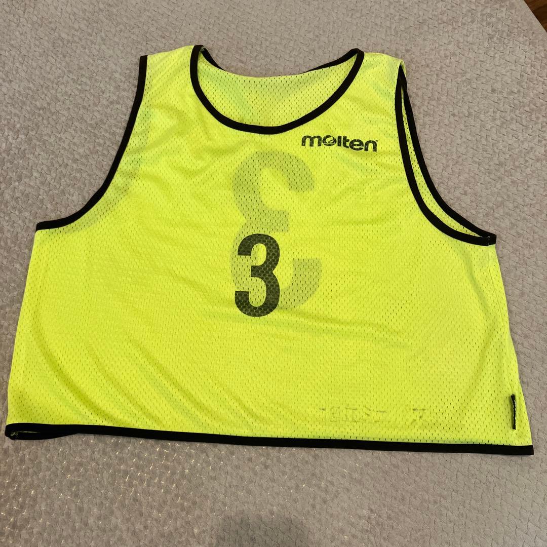 ボランチmolten 蛍光イエローオレンジブルー　ビブス