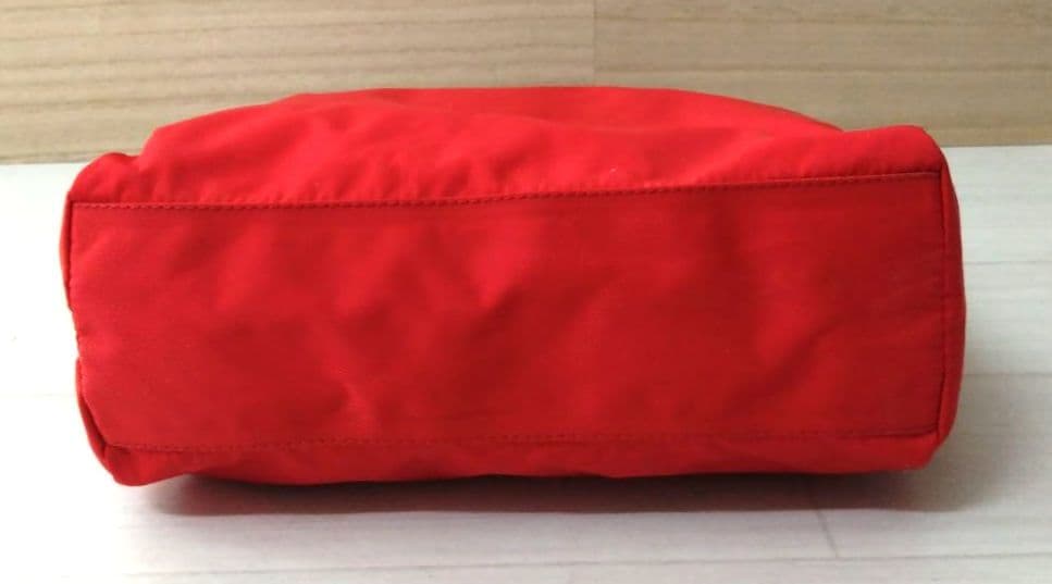 良品 PRADA プラダ トートバッグ ハンドバッグ　ナイロン　レッド　赤