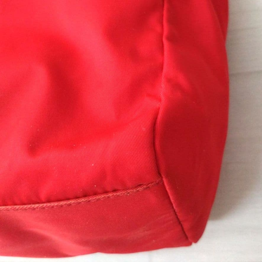 良品 PRADA プラダ トートバッグ ハンドバッグ　ナイロン　レッド　赤