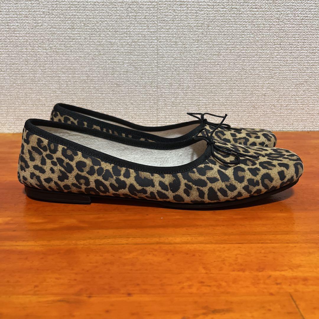 ❀未使用品 SPELTA　スペルタ　バレエシューズ　レオパード 38 24.5