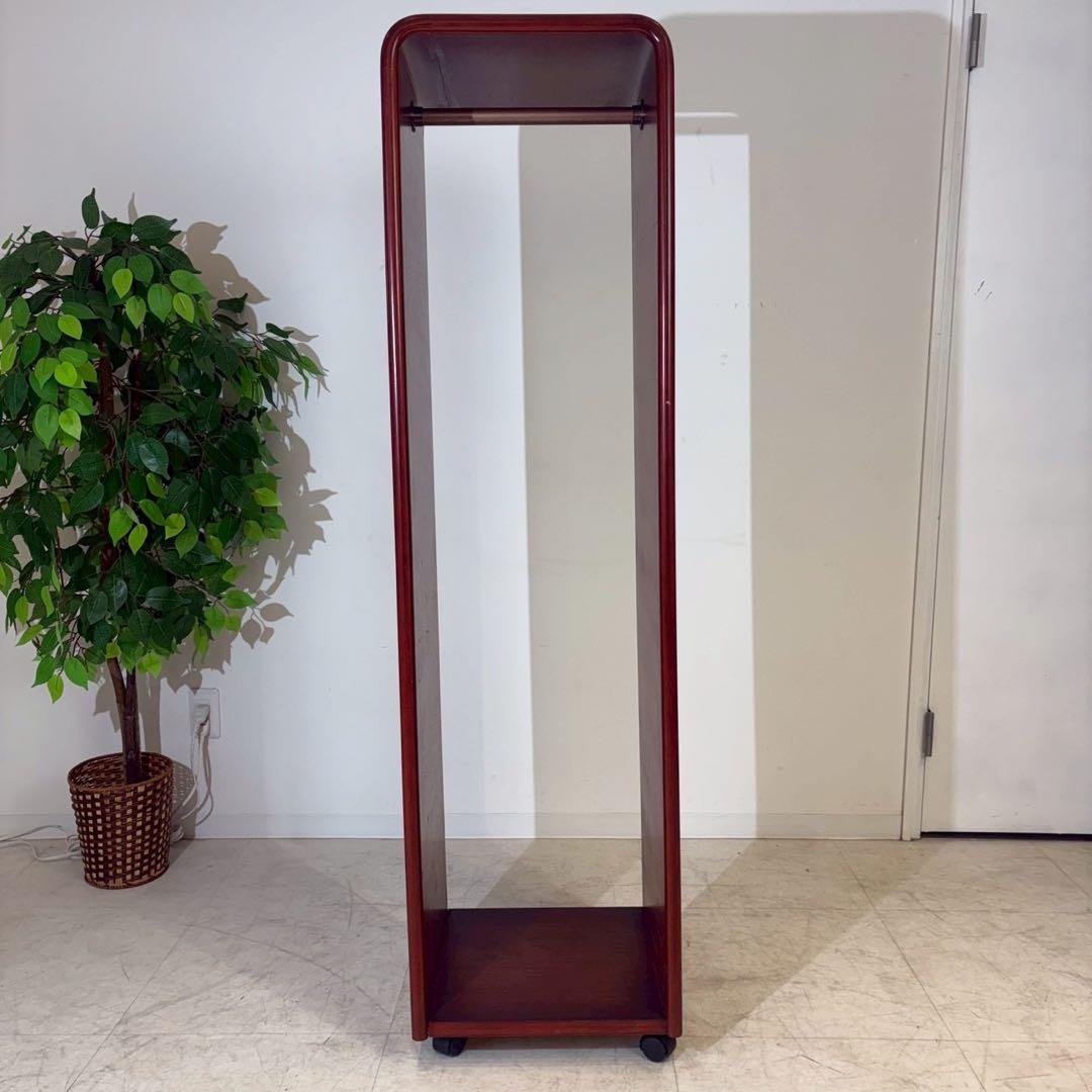 ハンガーラック　ワインローズ　モダン家具　ミッドセンチュリー　木製　キャスター付