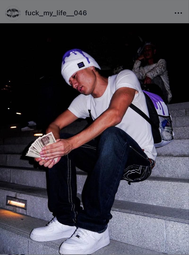 FUCK MY LIFE DAB着用モデル White