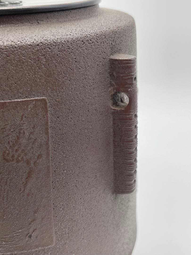 c233　佐藤清光　色紙釜　茶釜　茶道具　共箱