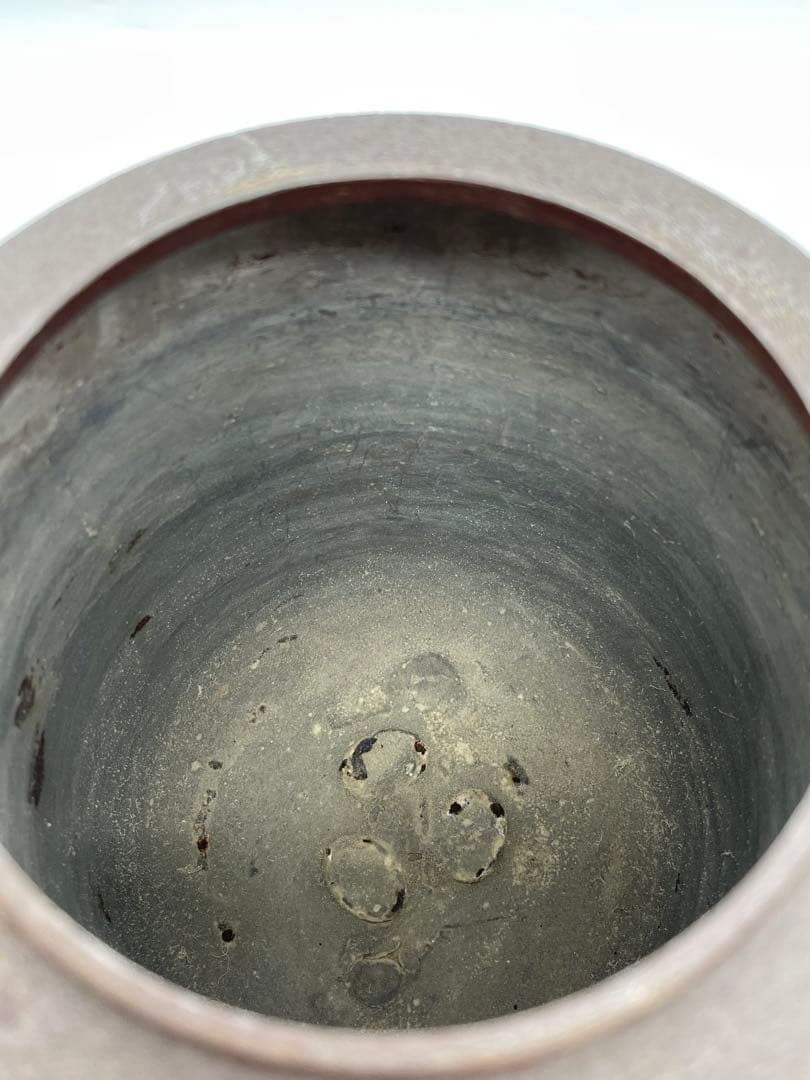 c233　佐藤清光　色紙釜　茶釜　茶道具　共箱