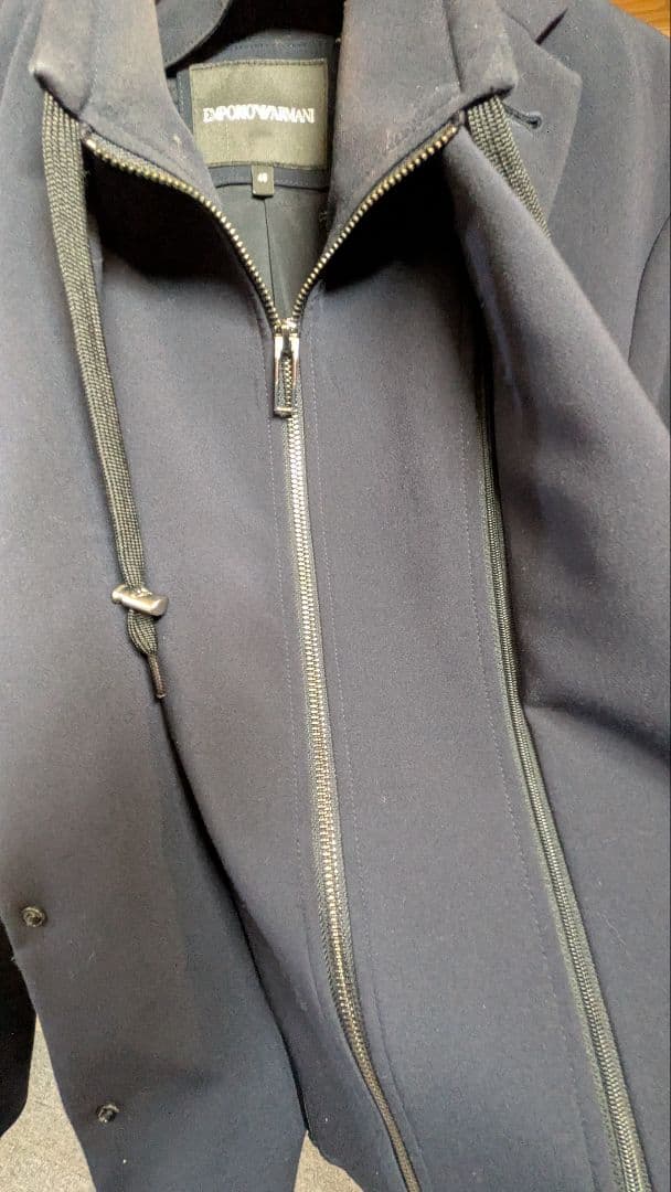 エンポリオアルマーニ テーラードジャケット 48 ストレッチ素材 襟取り外し可