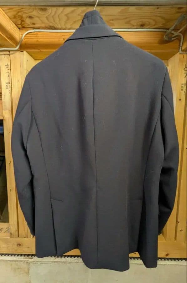 エンポリオアルマーニ テーラードジャケット 48 ストレッチ素材 襟取り外し可