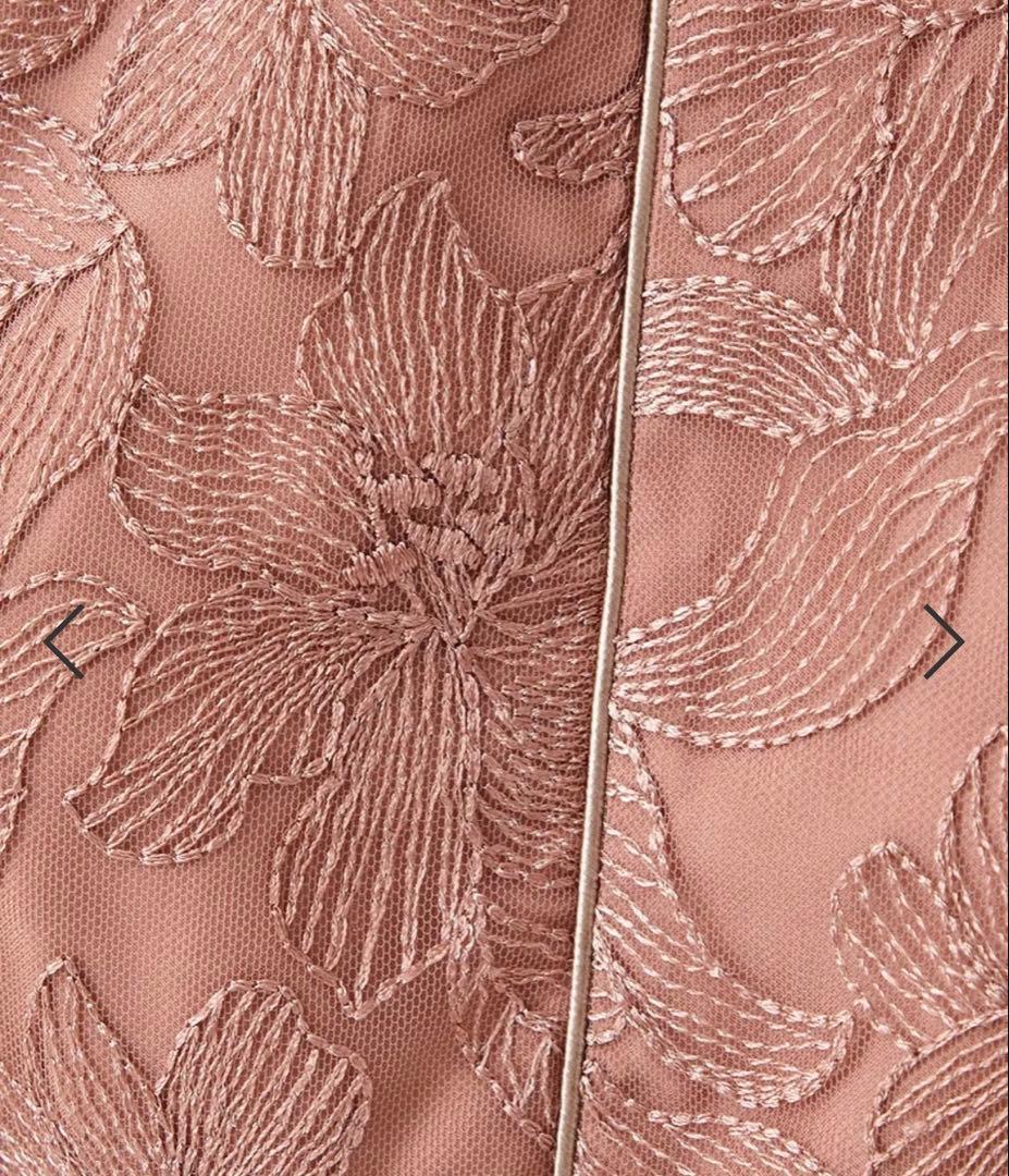 AIMER エンブロイダリーチュールパイピングドレス レースワンピース 結婚式