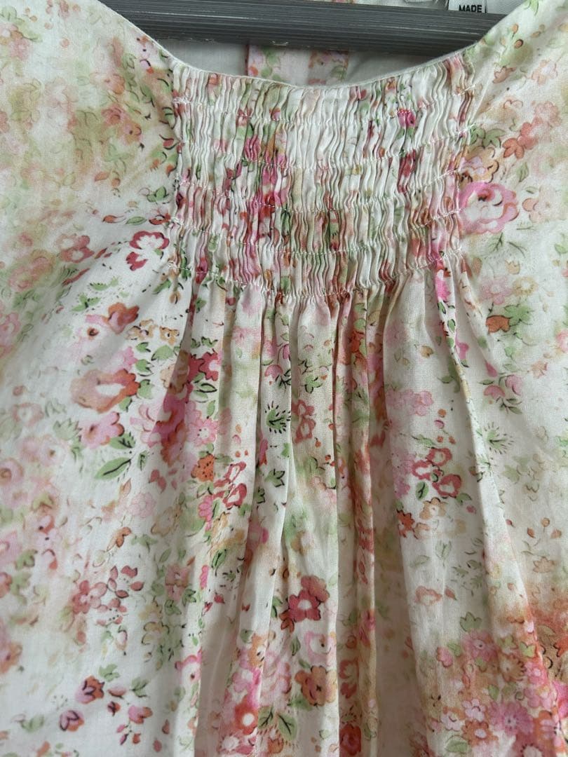 ボンポワン　リバティ　ワンピース　10A スモッキング