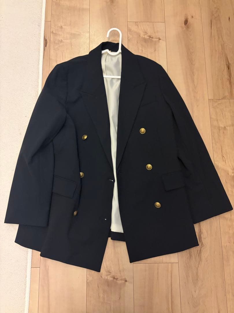 金釦ダブルブレストロングブレザー　ミラオーウェン