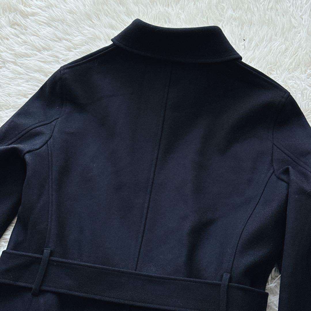 マッキントッシュ ウールコート ダブルブレスト ベルト付き 38サイズ ブラック