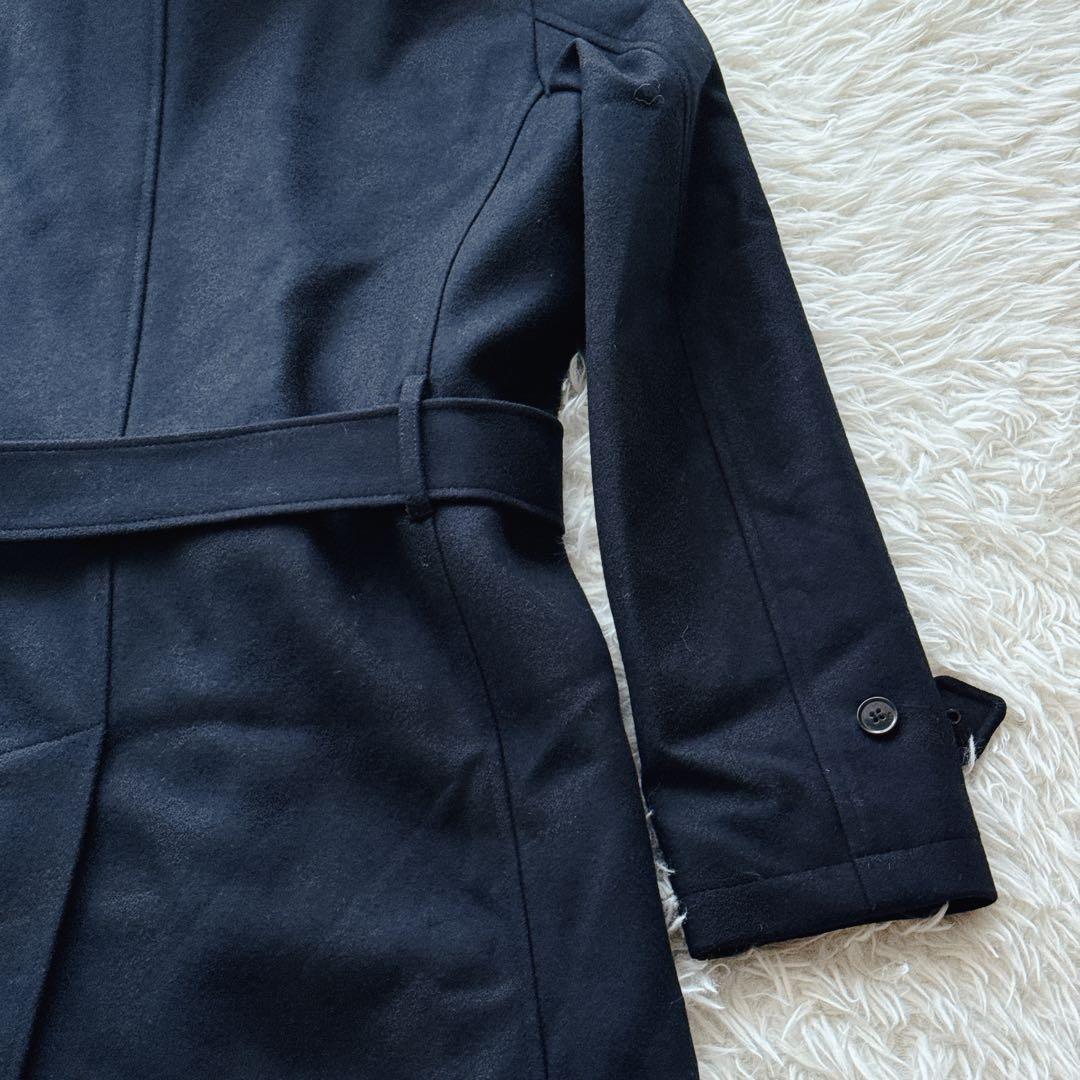 マッキントッシュ ウールコート ダブルブレスト ベルト付き 38サイズ ブラック