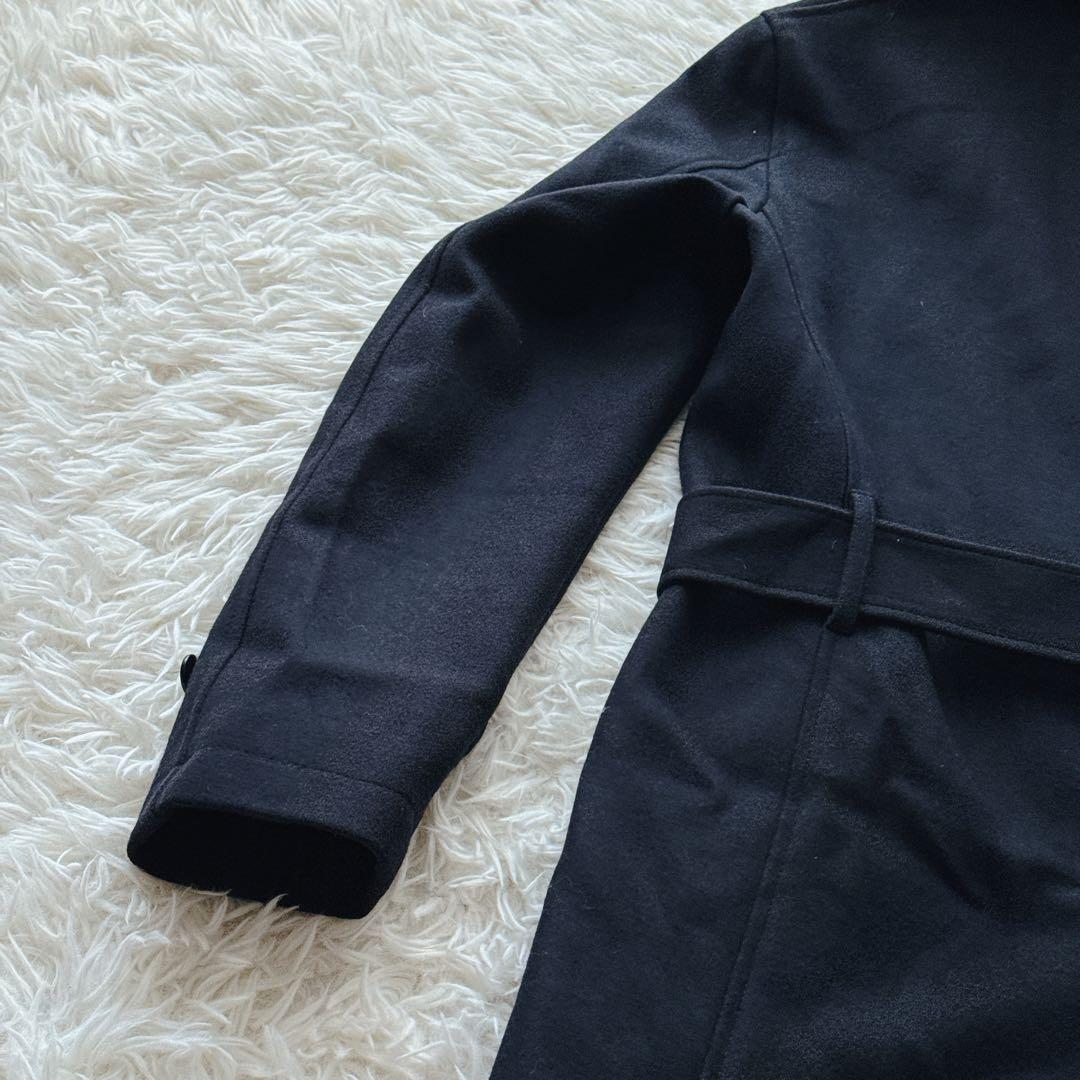 マッキントッシュ ウールコート ダブルブレスト ベルト付き 38サイズ ブラック