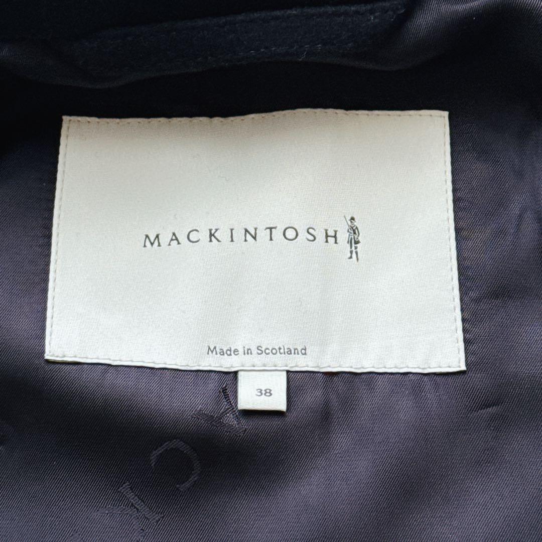 マッキントッシュ ウールコート ダブルブレスト ベルト付き 38サイズ ブラック