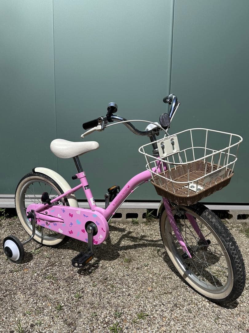 子供用自転車 16インチ ピンク バスケット付き