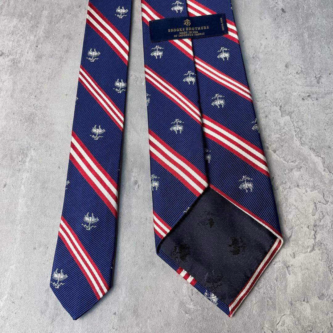 未使用 Brooks Brothers ゴールデンフリース レップタイ ネクタイ