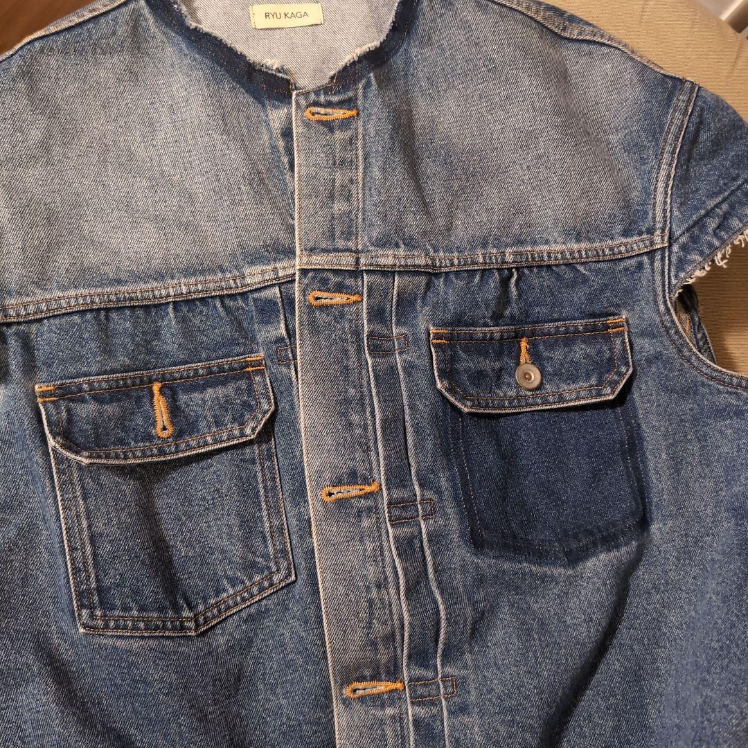 限定値下げ　RYU KAGA - Cropped denim jacket　36