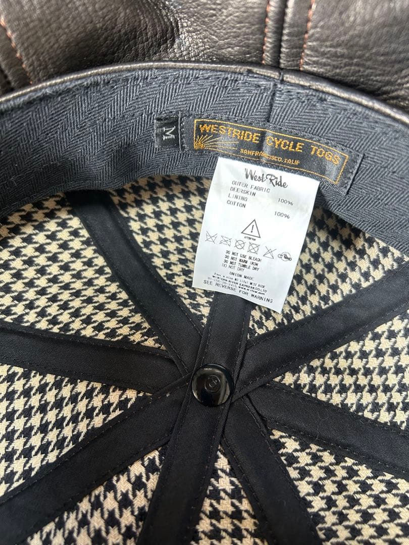 WESTRIDE ウエストライド 本革　レザーキャスケット　ロック　ロカビリー