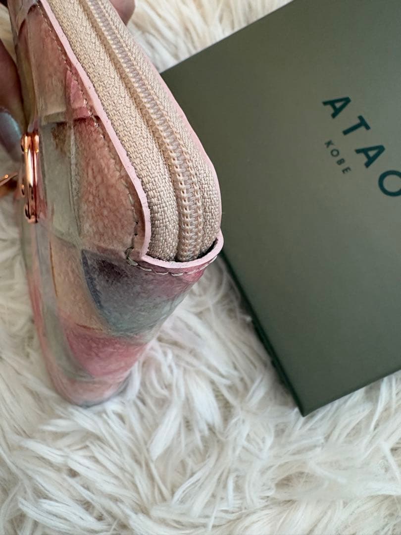 美品♪ ATAO ミリモ　ミニ財布　ブロックパーティ　シャングリラピンク