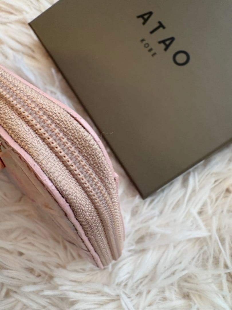 美品♪ ATAO ミリモ　ミニ財布　ブロックパーティ　シャングリラピンク