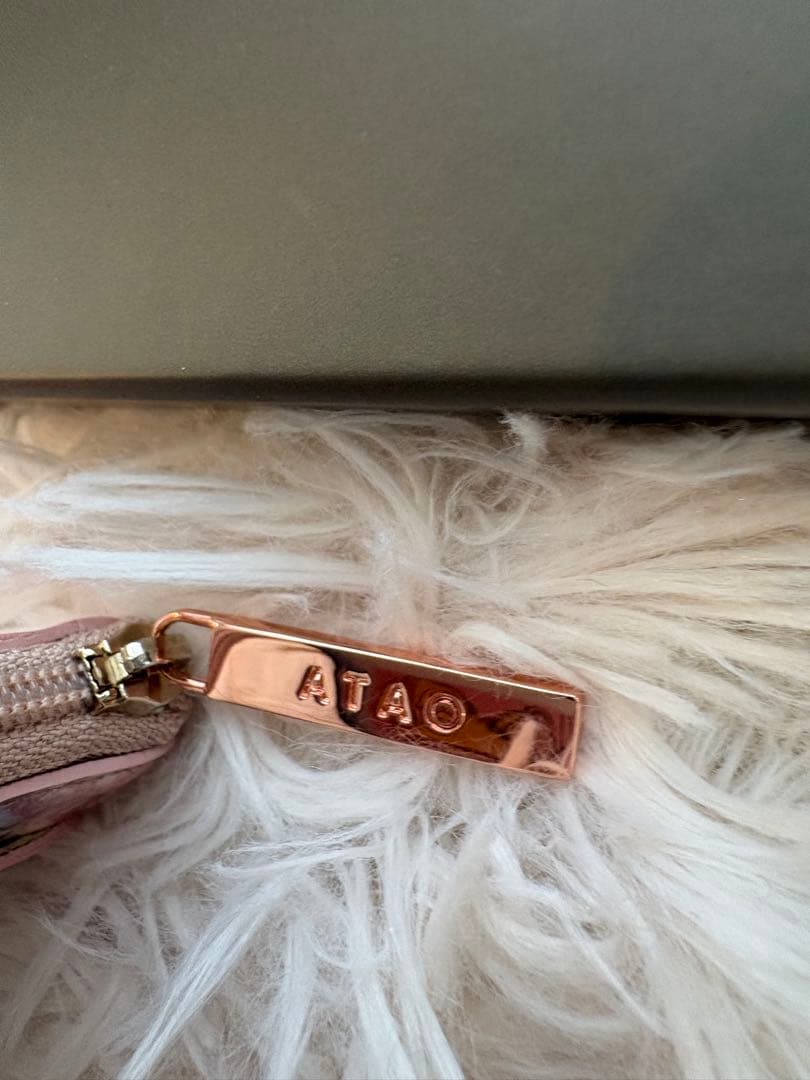 美品♪ ATAO ミリモ　ミニ財布　ブロックパーティ　シャングリラピンク