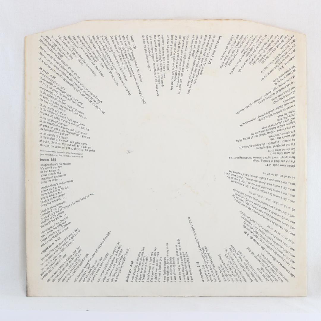 英LP John Lennon Plastic Ono Band Imagine