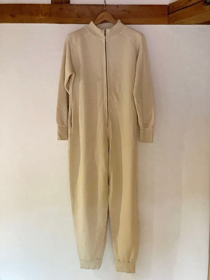 未使用品　pelleq フロントジップ　スウェットジャンプスーツ つなぎ