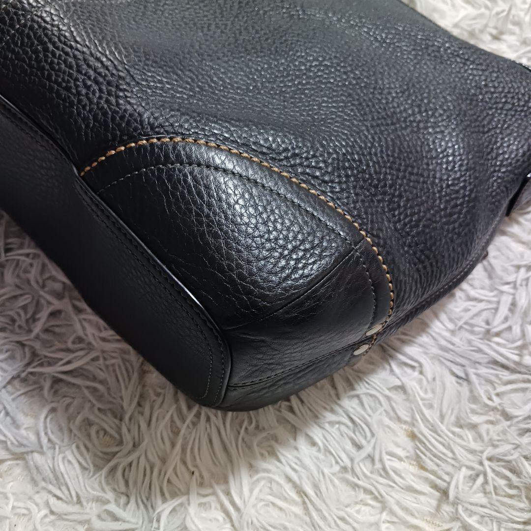 ​極美品✨コーチ F12323 ワンショルダーバッグ シボ革 レザー 黒 A4