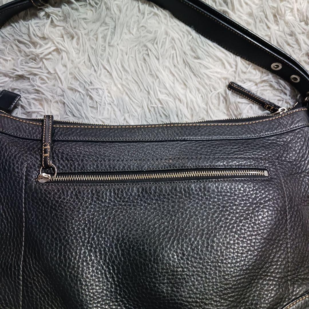 ​極美品✨コーチ F12323 ワンショルダーバッグ シボ革 レザー 黒 A4