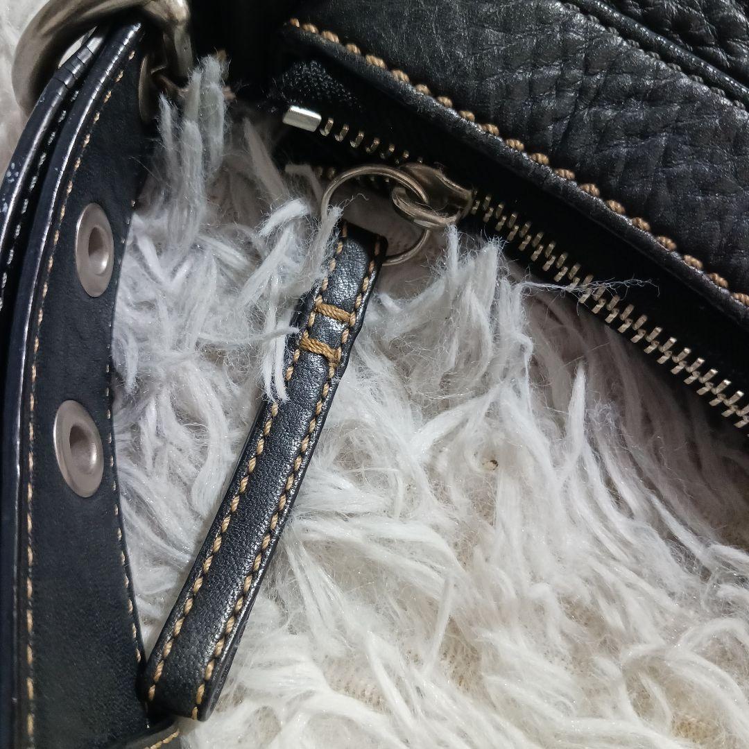 ​極美品✨コーチ F12323 ワンショルダーバッグ シボ革 レザー 黒 A4