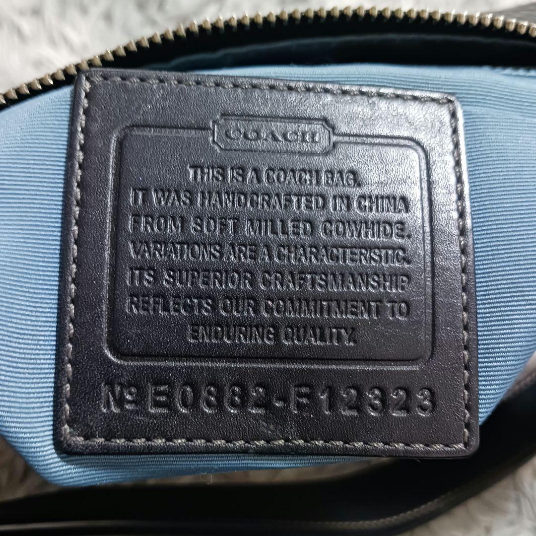 ​極美品✨コーチ F12323 ワンショルダーバッグ シボ革 レザー 黒 A4