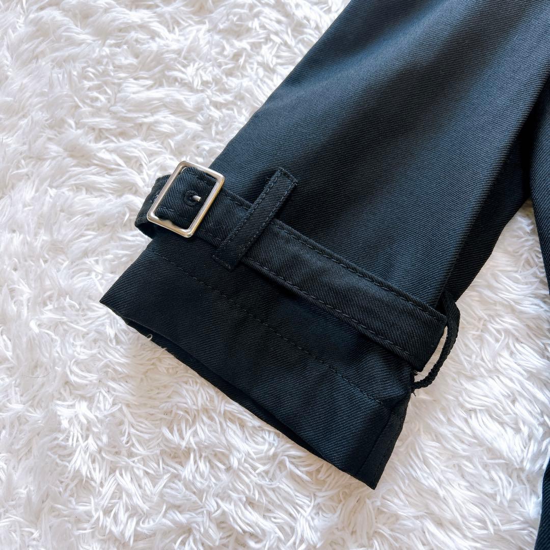 美品　トリココムデギャルソン トレンチコート　ショートブラック　黒