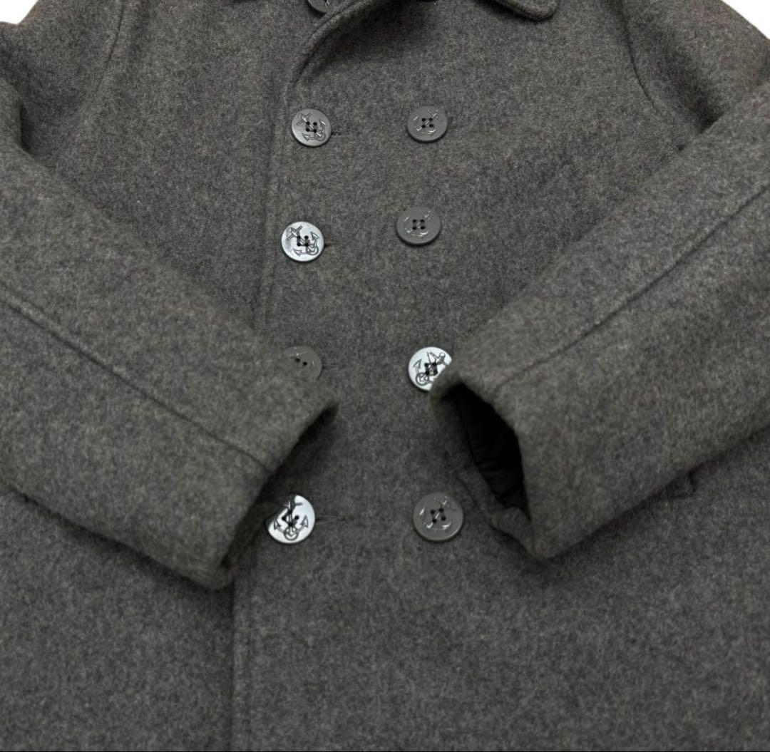 『美品』Schott 740 米国製 ピーコート ウールメルトン グレー　44