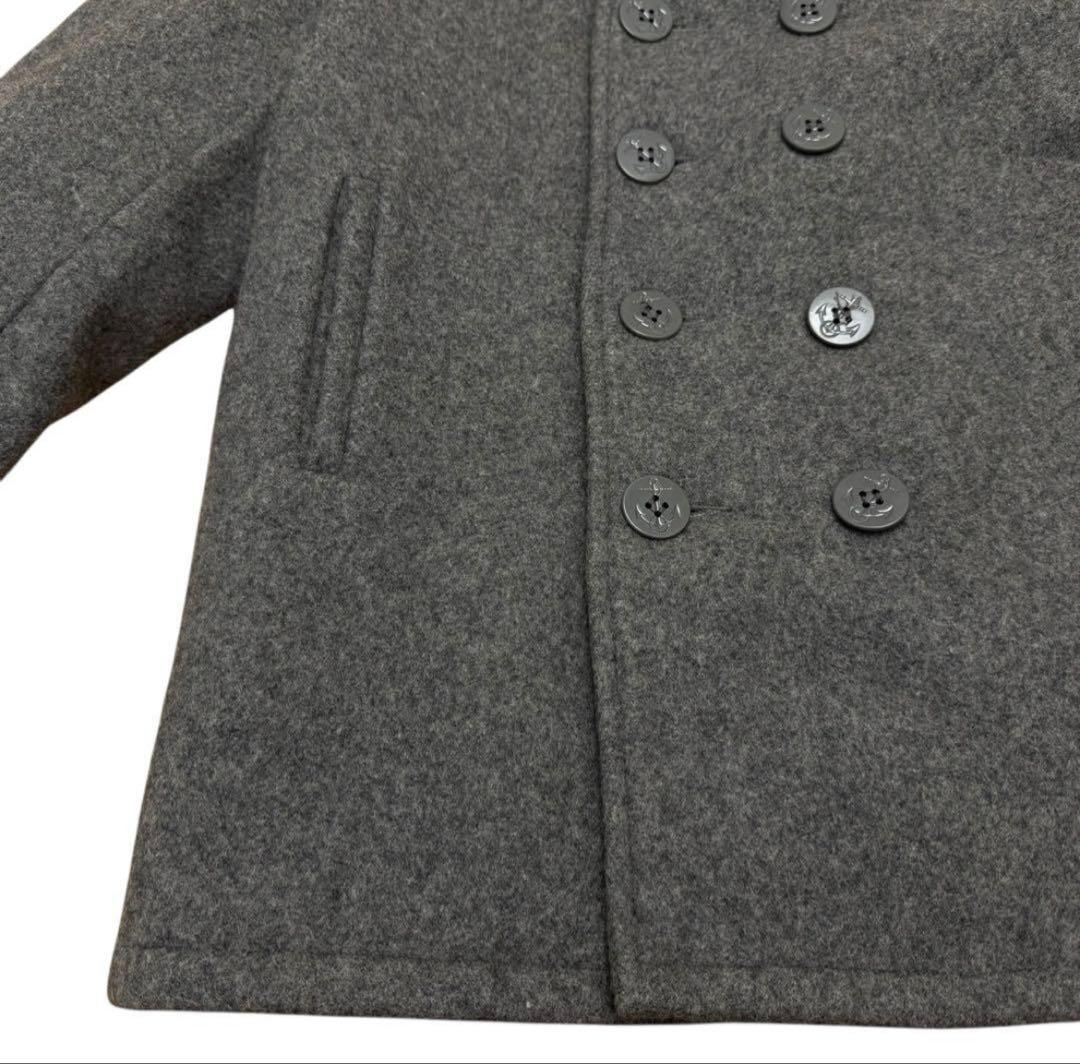 『美品』Schott 740 米国製 ピーコート ウールメルトン グレー　44