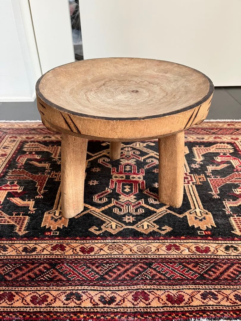 タンザニア　ドドマ族　ヴィンテージスツール　アフリカ椅子　民藝古道具アンティーク