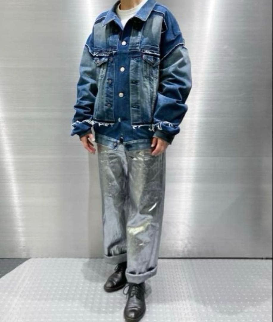 ジュンヤワタナベ リーバイスW ネームデニムジャケット（再構築）