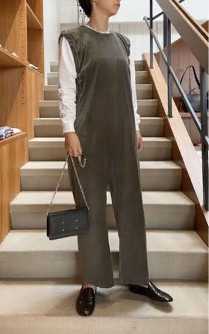 BACCA コットンベロアジャージーオールインワン