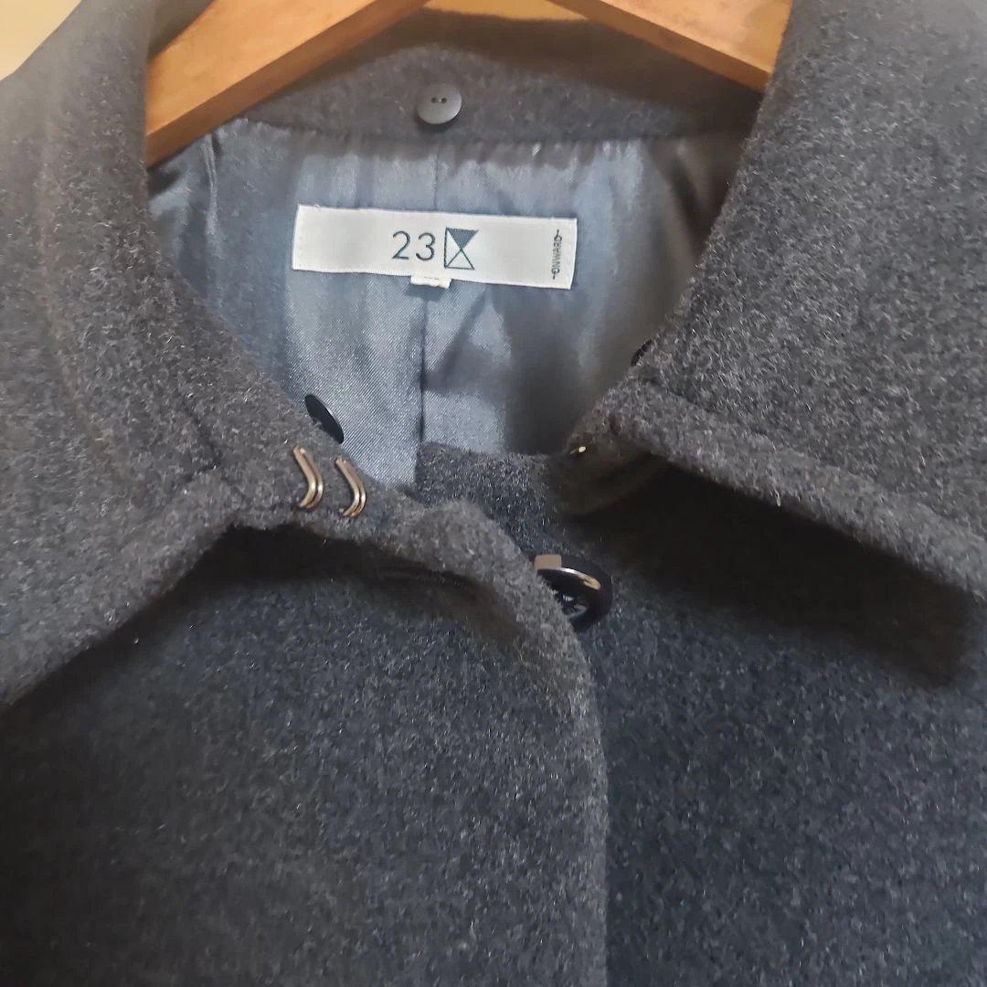 【早い者勝ち❗】23区 ロングコートブラック 大きいサイズ 46 3L