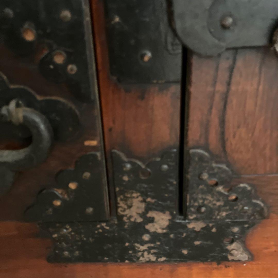 アンティーク 和箪笥　船箪笥　車箪笥　鉄金具