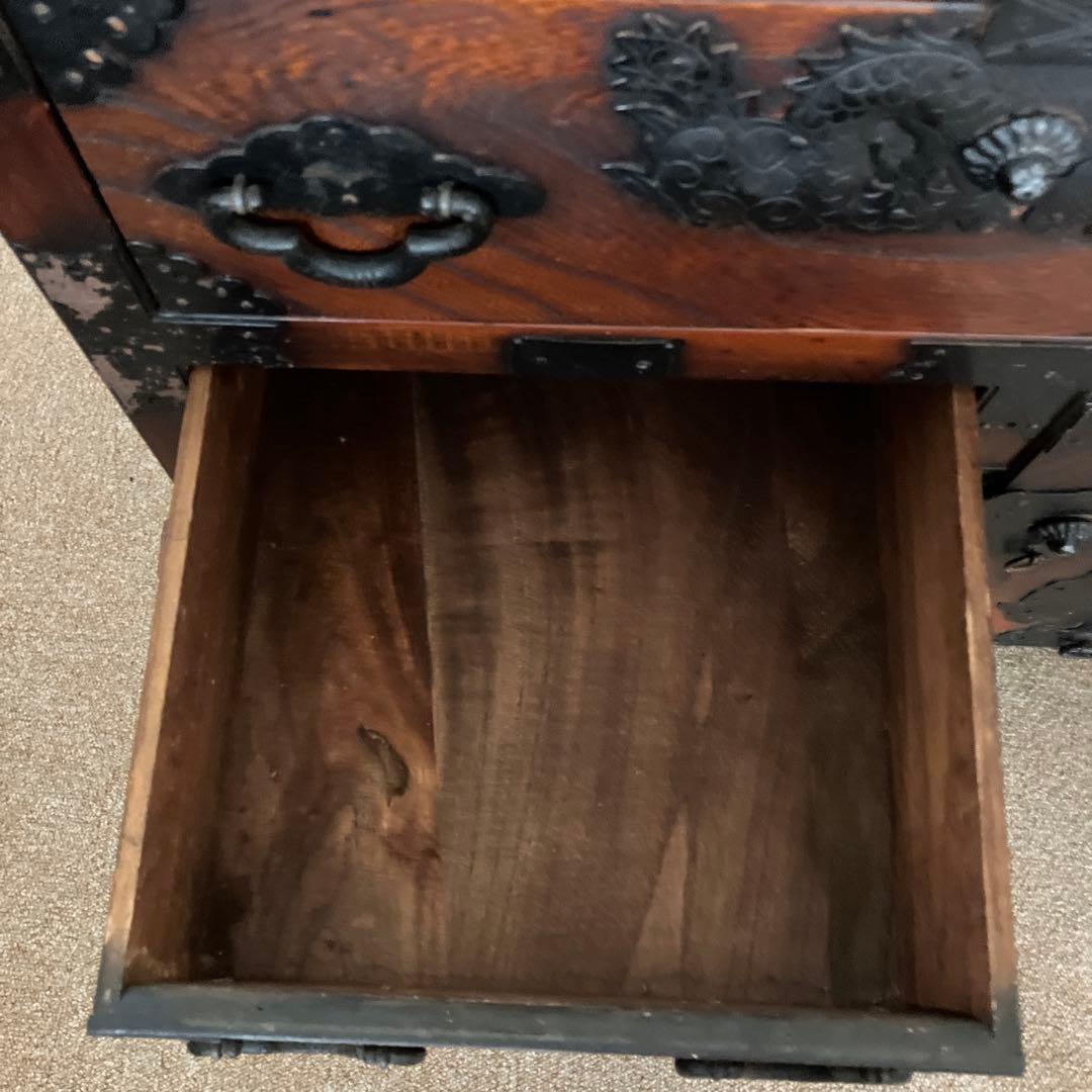 アンティーク 和箪笥　船箪笥　車箪笥　鉄金具