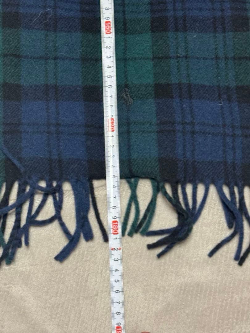 POLO Ralph Lauren ダークグリーン ネイビー チェック マフラー