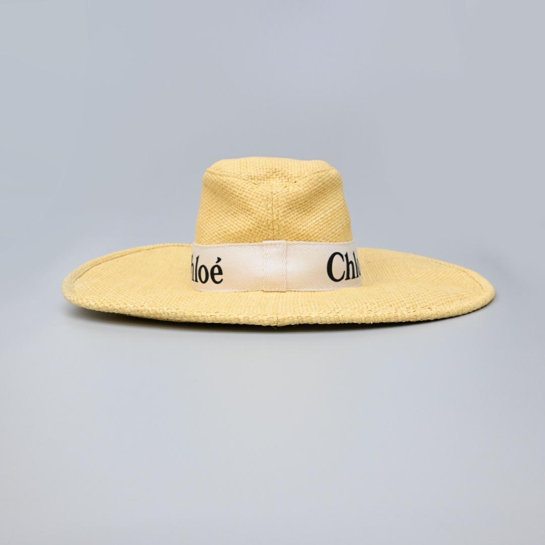 □ 45979★Chloe クロエ 帽子 ラフィア　ハット 麦わら帽子